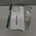 Compatible with iPhone 15 Pro Case, Fashion Cute Polka Dot Pattern Aesthetic Design for Women, Soft TPU and Hard Back Shockproof Phone Case for iPhone 15 Pro 6.1 inch, White