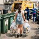 150 Pack 39 Gallon Clear Trash Bag Bulk 33" x 40" Large Plastic Recycling Bags 0.8 Mil Clear Garbage Bags for Recycling, Contractors, Storage, Outdoor Lawn & Leaf