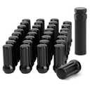 32pcs M14x1.5 Lug Nuts Spline Black, 14x1.5 Aftermarket Wheel Lug Nuts for F150 F250 F350 Silverado Sierra Ram 2500 3500 with 1 Socket Keys Long Extended