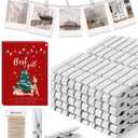 Clothes Pins Mini Clothespins White - 100 PCS Wooden Small Clothespins for Pictures with Jute Twine Tiny Photo Paper Clip, Ideal for Baby Shower, Crafts, Chip Clips, Home Office Decoration