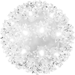 Christmas Lights Ball 7" Sparkling Outdoor Hanging Sphere Lights Twinkling Lights 100 LED Starlight Sphere Soft Twinke Christmas Sphere Lights for Tree Porch Decorations, Cool White - Twinkling