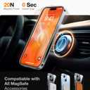 TORRAS Ultra Magnetic Ostand for iPhone 13/ iPhone 14 Case [Fit for MagSafe] [Sturdy Stand & Ring Holder] Military-Grade Shockproof Anti-Scratch Slim Protective Kickstand Phone Case, Crystal Clear
