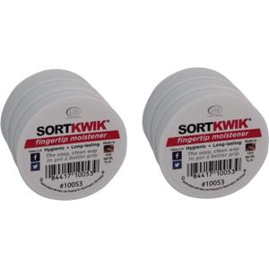 LEE 10053 Sortkwik Fingertip Moisteners, 3/8 oz, Pink, Sold as 6 Pack