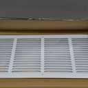 Fancat 24"W x 8"H Return Air Grille [Duct Opening Size], Steel HVAC Return Air Vent Cover for Wall & Ceiling, White Powder-Coated Rust-Resistant AC Cold Air Return, Outer Dimensions 25.75"W x 9.75"H