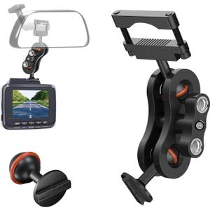 RNVEASS Dash Cam Mount, Aluminum Rearview Mirror Bracket Installation Kit, for Rove R2-4K, R2-4K PRO and R2-4K Dual Car Dash Cams