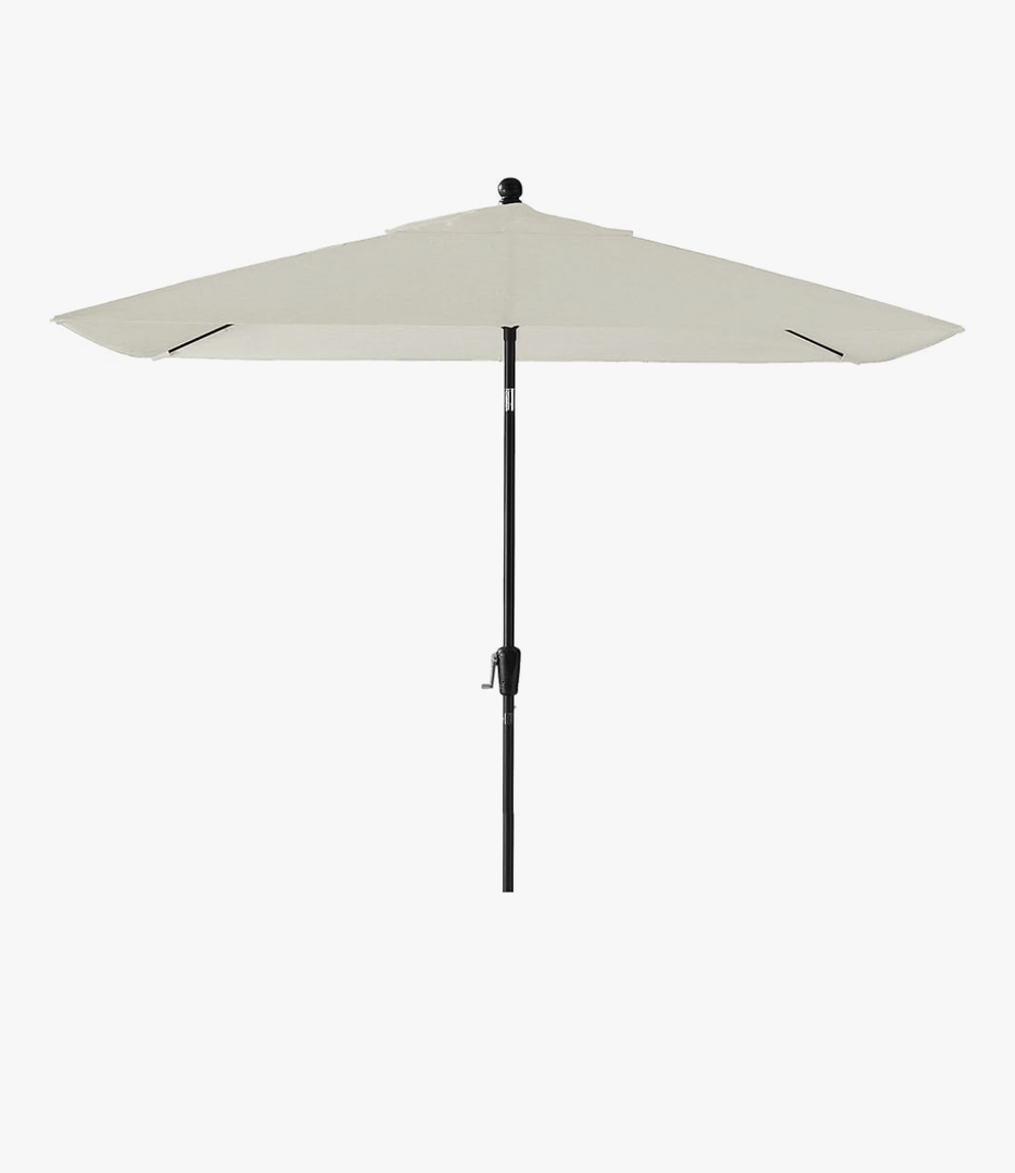 9' Rectangular Patio Umbrella Outdoor Table Umbrella with Push Button Tilt