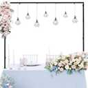 Over The Table Rod Stand with Clamps Metal Table Arch, Adjustable 13''-42'' Tall, 29''-98'' Length, Ideal for Birthday Wedding Party Baby Shower Anniversary Halloween Christmas DecorationBlack