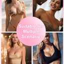 Push up Sticky Pads Bra Inserts,Double Sided Sticky Adhesive Bra Pads for Bikini Swimsuit Sports Daily Use