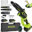 Mini Chainsaw 8 Inch & 6 Inch Bar, Electric Small Chainsaw Battery Powered