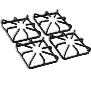 Upgraded WB31K10016 WB31K10015 Grates Replacement Parts for GE Stove Grate Cast Iron Grate Kenmore Hotpoint Gas Range Grate General Electric Cooktop Burner Grate Stove Top Parts Metal Rack 4Pcs
