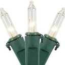 Northlight Mini Christmas Light Set -Clear - 4' Green Wire - 20ct