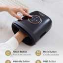FIT KING Cordless Hand Massager with Compression & Heating, Fingers Wrap Massage for Arthritis Pain and Carpal Tunnel, Large Space for Both Men and Women (Black)