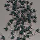 Mudder 200 Count Replacement Christmas Tree Light Bulbs 2.5v 0.425 Watt Mini Replacement Light Bulb Incandescent Wire String Lights Prelit Xmas Tree Decoration(Green Base with Warm White Bulb)