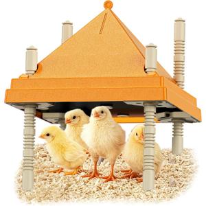 Brooder Plate for Chicks,10" x 10" Heat Plate for Chicks with Triangular Cone Anti-Perch Design