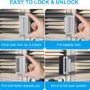 3Pack Home Security Door Reinforcement Lock, Childproof Door Lock Defender, High Security to Home Prevent, Aluminum Construction Finish (3)