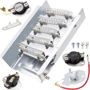 Dryer Heating Element Kit Replace for Estate EED4400WQ0 EED4400WQ1 EED4100WQ0 TEDX640PQ0 EED4300TQ0 EED4300SQ0 TEDS840PQ0 TEDS840JQ2 TEDX640JQ1 EED4300VQ0 EED4300VQ1 EED4400SQ0