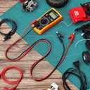 4 Pcs 14 Gauge Banana Plug to Alligator Clip Test Lead Multimeter Test Leads Wire Cable Set Soft Silicone Test Cable Wires for Electrical Testing, 3 ft Long