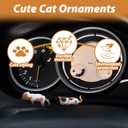 5pcs Cat Car Interior Accessories Dashboard Decorations,Cute Cat Car Accessories,PVC Cats Figurine for Cars Home Garden Decor,Rearview Mirror Ornament