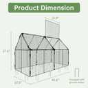 Decoroca 4x2ft Chicken Wire Plant Protectors - Crop Cage with Flip-Top&10 Ground Stakes, Outdoor Plant Protection Cage Keep Animals Out of Your Vegetable Garden - Suitable for 4x2ft Raised Garden Bed