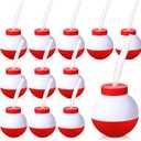 FillTouch 12 Set Fishing Bobbers Cups with Straws and Lids 10 oz Fun Fishing Birthday Party Decorations Red and White Plastic Cups for Kids Fishermen Pool Party Decorations