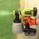Cordless Paint Sprayer Compatible with Ryobi 18V Battery (Battery Not Included),1000ml/min High Flow,1000ml Container,150 Din/s Max Viscosity,Paint Sprayer for Furniture (Green)