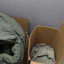 Geniospin King Comforter Set - 7 Pieces Comforter King Size, Soft Solid Bedding Set for All Season, Textured Bed in a Bag with Sheets, Pillowcases & Shams (Dark Green, 102''x90'')