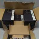 6 Pack Black Door Knobs with Square Rosette,Pismo Door Knob with Lock,Privacy Door Handles Interior for Bath & Bed