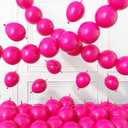Pink Link Balloons,120Pcs 6Inch Hot Pink Latex Linking Balloons for Birthday Baby Shower Wedding Anniversary Party Decorations