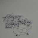 Happy Birthday Neon Sign for Wall Decor, Warm White LED Neon Light Signs, Art Decoration Happy Birthday Neon Light Sign for All Birthday Party Decoration with 2 Pcs Pasters (1712 Inch)