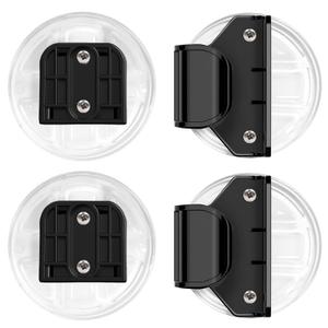 HAMOPY Auto-Lock Retractable Baby Gate Replacement Free-Punch Parts, Original Hardware Set (Including 2 x Latches + 2 x Brackets) Only Fit 55&71 Auto-Lock Baby Gate(Black)
