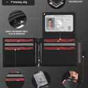 Wallet for Men with Stealth Pocket for AirTag, 3 in 1 Design, Removable ID Window, RFID Blocking, 15 Card Capacity, Slim Carbon Fiber, Bill Divider, Wallet with Gift Box, Hidden Storage for AirTag