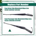 42548 42535 Front Windshield Wiper Arm Assembly Driver and Passenger Side Replacement for Chevrolet Silverado 1500 HD 2500 3500 1999-2002 for Suburban 2000-02 for Tahoe for GMC Sierra Yukon XL