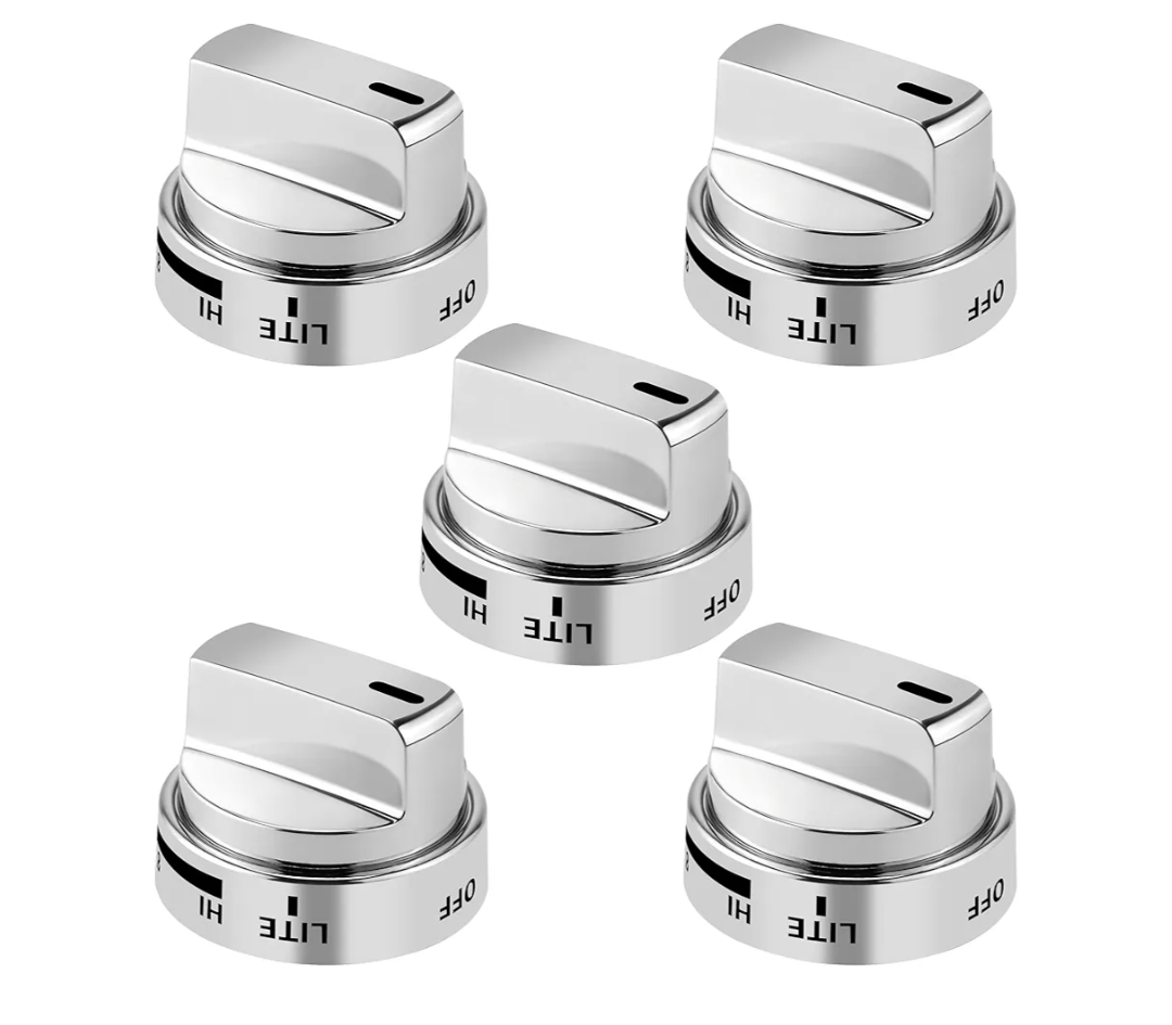 AMI PARTS (5 Pack AEZ73453509 Oven Range Stove Knobs Fit for L-G Stove Knob LRG3095ST LRG3091ST LDG3036ST LRG3194ST, Replaces 2347547 AEZ72909008 AP5669773