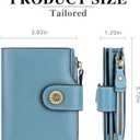FALAN MULE Small Wallet for Women Leather Bifold Compact Small Womens Wallet with RFID Blocking