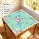 mahjong mat for table with Drawstring Bag/31.5Inch/american mahjong table cloth with rules mats,Noise Reduction Anti-Slip game mat for table,for Mahjong/Poker/Board Games/Card Games/Dominoes (Blue)