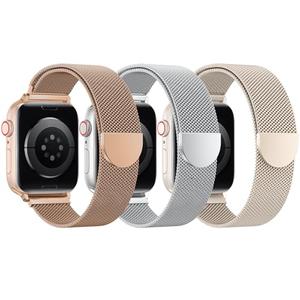 BELONGME 3 Pack Mesh Loop Compatible with Apple Watch Bands for Women Men 40mm 41mm 38mm 42mm 44mm 45mm 49mm 46mm Series 11 10 9 8 7 6 5 4 Ultra3 SE3 2, Stainless Steel Metal Magnetic Strap for iWatch