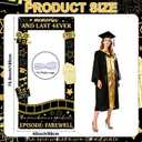 Graduation Decorations Class of 2026 Graduation Party Photo Booth Prop Black Gold Movie Background Congrats Grad Backdrop Banner for Middle High School College Party Decorations