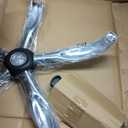 Amazon Basics Drafting Spa Bar Stool with Wheels, Height Adjustable Swivel Seat, Easy to Move, Black, 22.05" x 22.83" x 19.88"