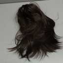 Alanhair Dark Brown Wigs for Women with Curtain Bangs 16 Inches Shoulder Length Natural Synthetic Wig for Daily Use