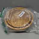 Set of 2 Round Rattan Bowl Baskets, 8 9 Inch Handmade Wicker Basket Tray with 3Deep Wall, Decorative Woven Brown Bread Basket Fruit Bowl Table Key Holder, 2-Size