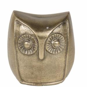 Owl Statue Metal Art Sculpture Handmade Antique Decorative Brass Collectible Figurine for Home Decoration