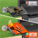 2 x Silicone Grill Mat, Large Size Silicone Side Shelf Griddle Tools Spatula Mat with Drip Pad for Outdoor Grill Kitchen Countertop, Reusable Black-stone Griddle Accessories, Orange