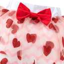 MOMMY'S NEW MAN Newborn Baby Girl My First Valentines Day Outfit Infant Long Sleeve Romper Heart Culottes Pant Set (3-6 Months, Pink)