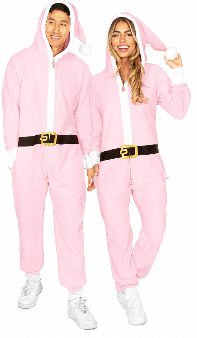 Tipsy Elves Christmas Onesies for Adults - Comfy Unisex Matching Holiday Jumpsuits with Convenient Pockets, S