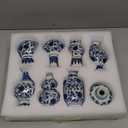 Maxcheck 12 Pcs Porcelain Blue and White Vase Mini Chinoiserie Bud Vase Vintage Ceramic Oriental Handmade Chinese Flower Jardiniere for Home Office Shelf Table Centerpieces Christmas Decor(Classic)