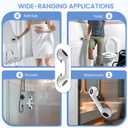 2 Pack 12 Inch Elderly Heavy Duty Shower Handle, Seniors Grab Bars for Bathtubs, Suction Cup Removable Handrails, Safety Bathroom Grip for Handicap (White and Black)