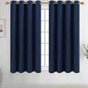 Diraysid Navy Blue Grommet Blackout Curtains for Bedroom Thermal Insulated Room Darkening Curtains Drapes, 52 x 54 inch, 2 Panels
