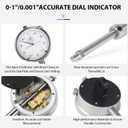 Disc Brake Rotor and Ball Joint Runout Gauge Set, Automobile Brake Disc Flatness Measuring Tool with 01" Range, 0.001" Resolution Indicator and 360 Deg Flexible Stem Holder