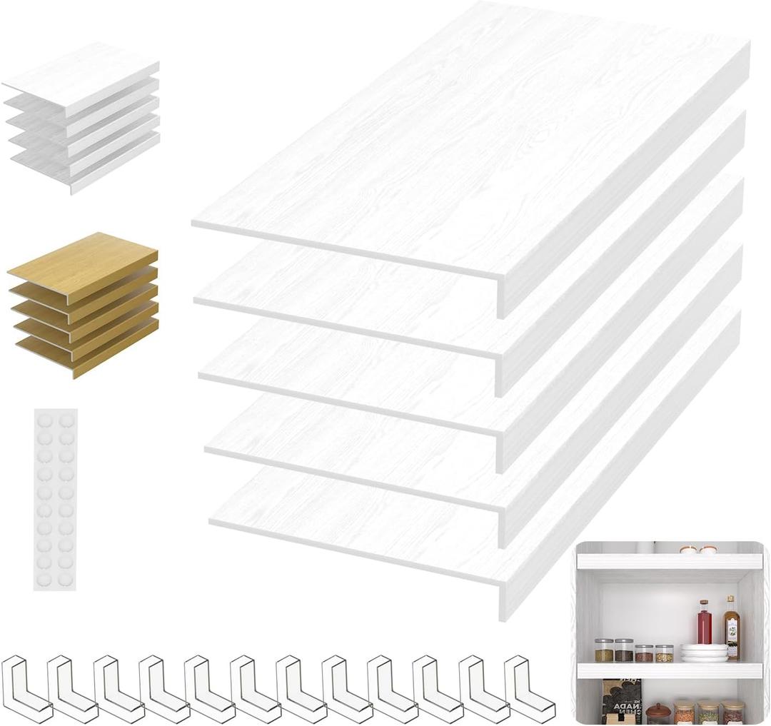 Wire Rack Covers, Foamed PVC Wire Shelf Covers for Pantry Removable Closet Cabinet Bathroom Kitchen Shelving Decoration(White,24x12 inch)