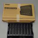 8 Slots 18650 Battery Charger XTAR VC8 Charger USB C 3A Fast Charger 21700 Battery Charger with LCD Display for 3.6V 3.7V Li-ion 10440 18700 26650 1.2V Ni-MH AA AAA C Full Set with QC3.0 Wall Charger